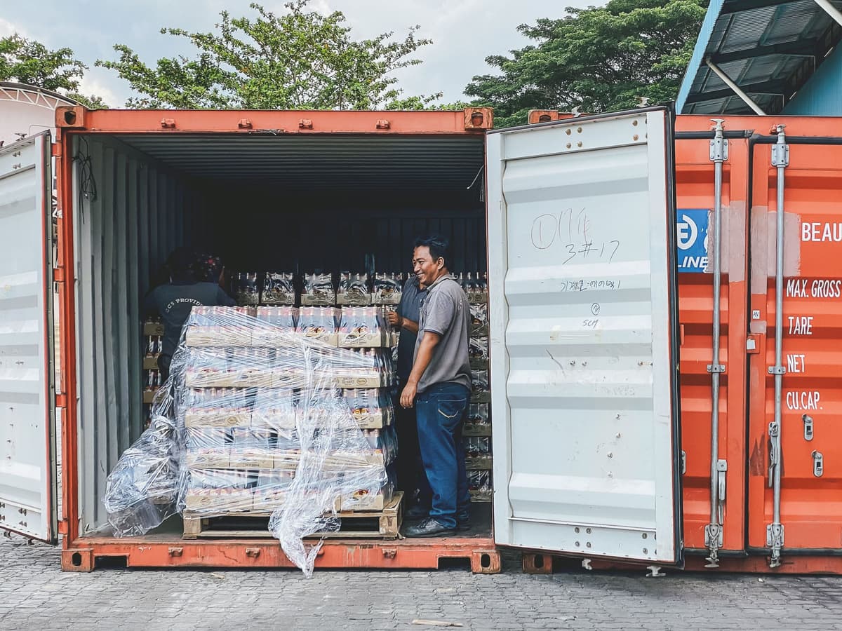 A freight forwarder's warehouse